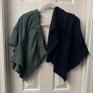 Cozy Green and Blue Women's Sleep Shorts
